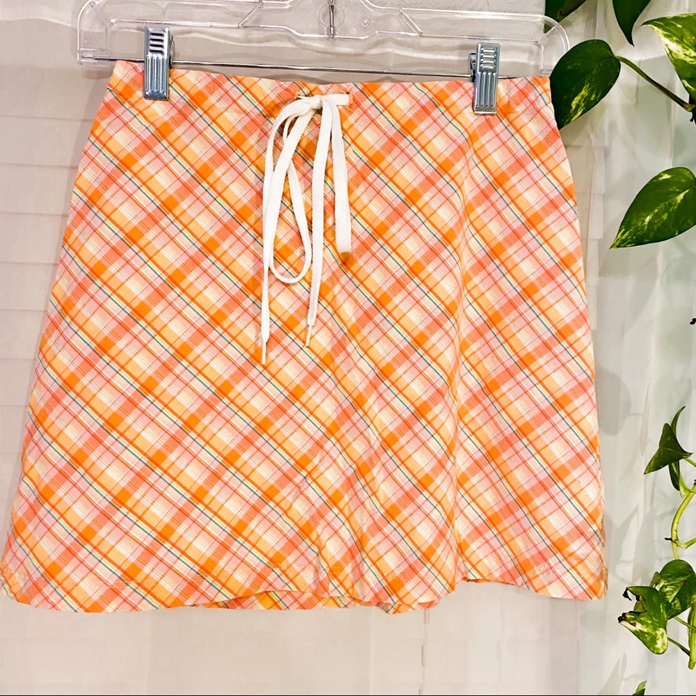 vintage checkered skirt